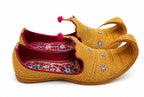 Taj Khussa Tilla Fancy Leather (Customized)– Gold & Silver Embroidery (Premium Handmade)