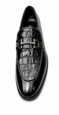 Luxury Croc-Embossed Buckle Leather Loafers – Handcrafted Premium Slip-On Shoes for Men