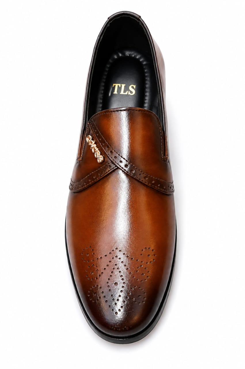 Classic Genuine Leather Loafers – Khussa Style Slip-On (Comfort Fit)