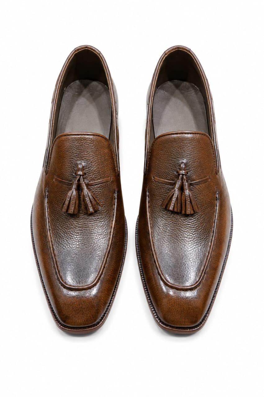 Premium  Embossed Leather Penny Loafers for Men – Handmade Genuine Leather | TLS
