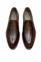 Premium Brown Crocodile Embossed Leather Loafers for Men – Handmade | TLS