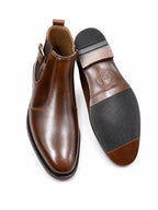 Premium Brown Leather Chelsea Boots for Men – Handmade Genuine Leather | TLS