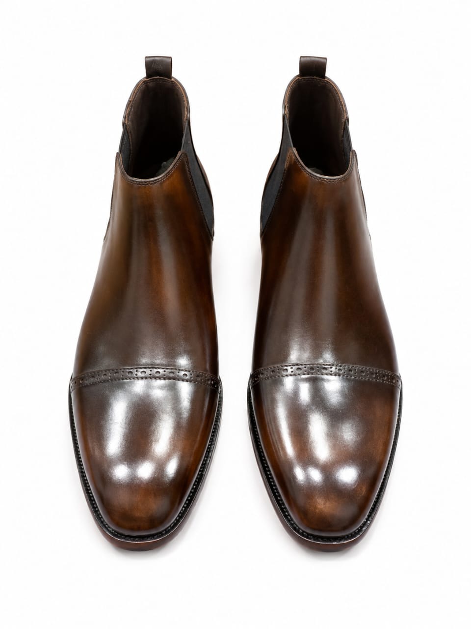 Premium Brown Leather Chelsea Boots for Men – Handmade Genuine Leather | TLS