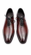 Premium Burgundy Leather Lace-Up Dress Shoes for Men – Handmade Genuine Leather | TLS