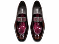 Premium Burgundy Patent Leather Bit Loafers for Men – Handmade Genuine Leather | TLS