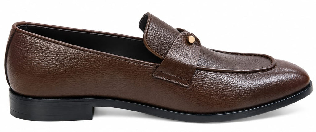 Premium Brown Leather Horsebit Loafers for Men – Handmade Genuine Leather|TLS