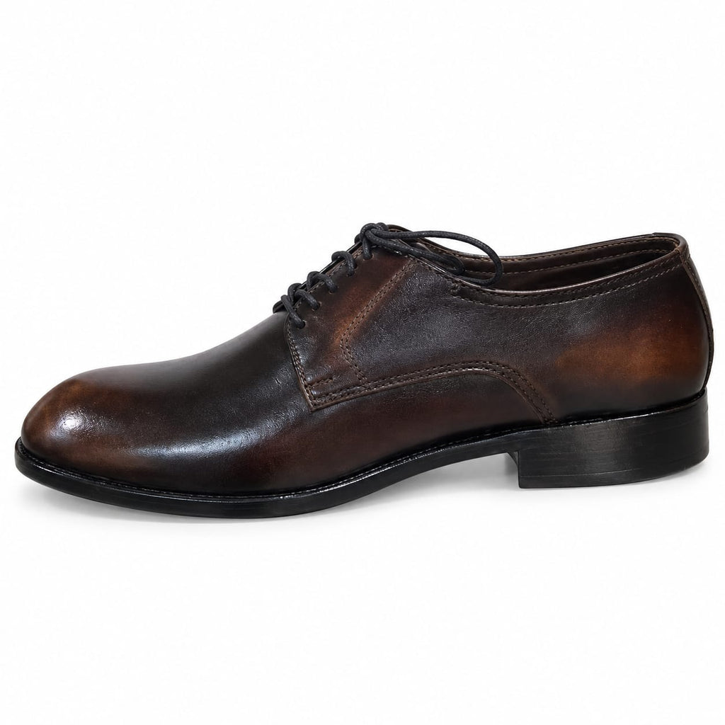Premium Plain Toe Oxford Shoes – 100% Genuine Full Grain Leather (Leather Sole)