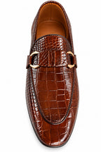 Luxury Croc-Embossed Tassel Leather Loafers – Handcrafted Premium Slip-On Shoes for Men