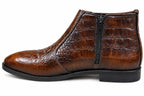 Premium Croc Leather Chelsea Boots for Men – Handmade Genuine Leather | TLS
