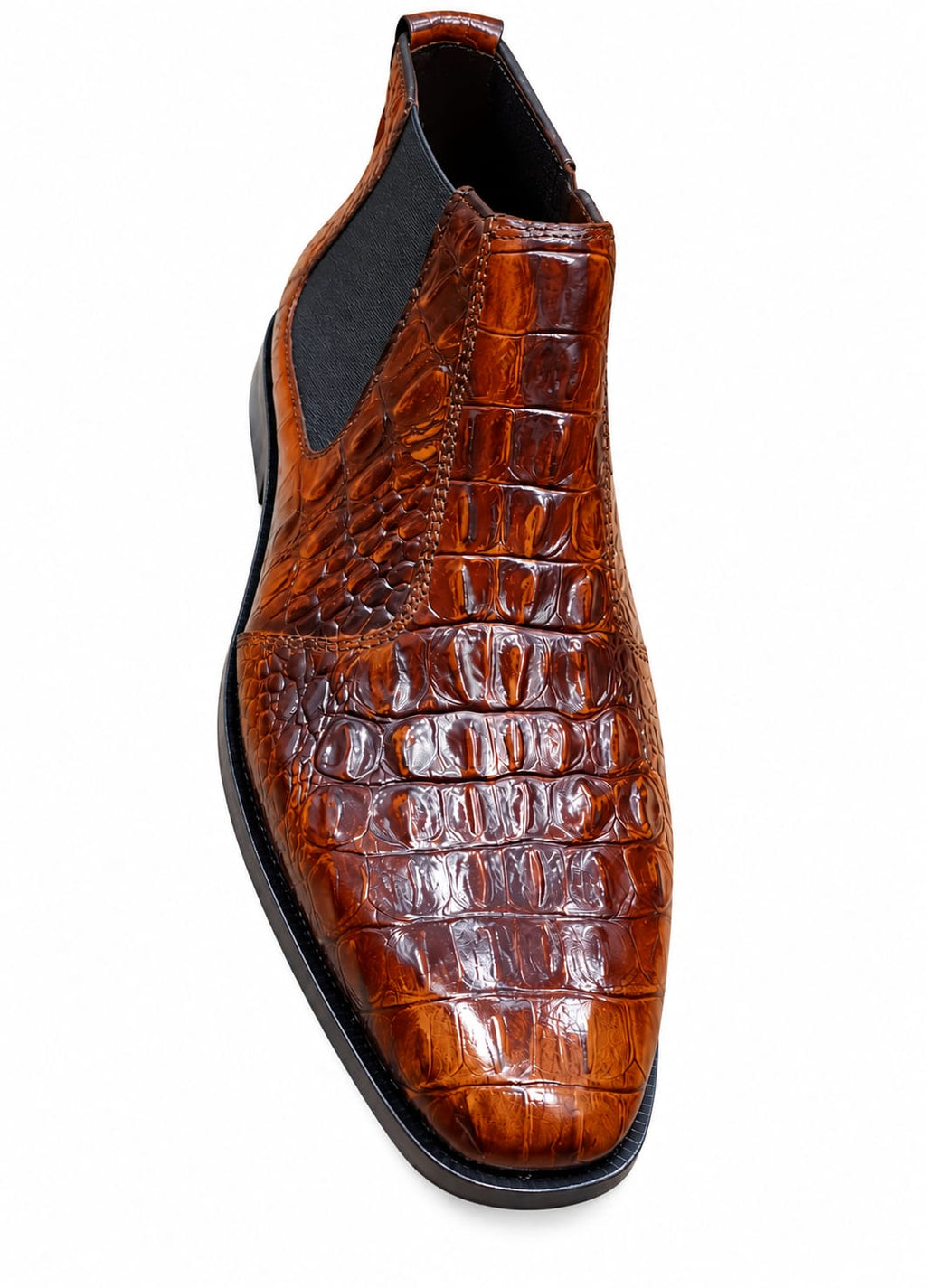 Premium Croc Leather Chelsea Boots for Men – Handmade Genuine Leather | TLS