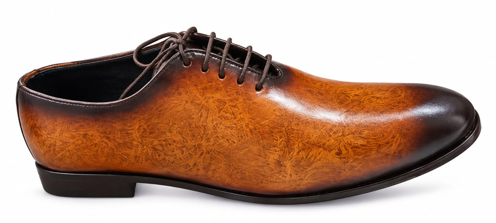 Premium Plain Toe Oxford Shoes – 100% Genuine Full Grain Leather (Leather Sole)