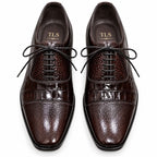 Premium Dark Brown Leather Lace up  Oxford Shoes for Men – Handmade Genuine Leather | TLS