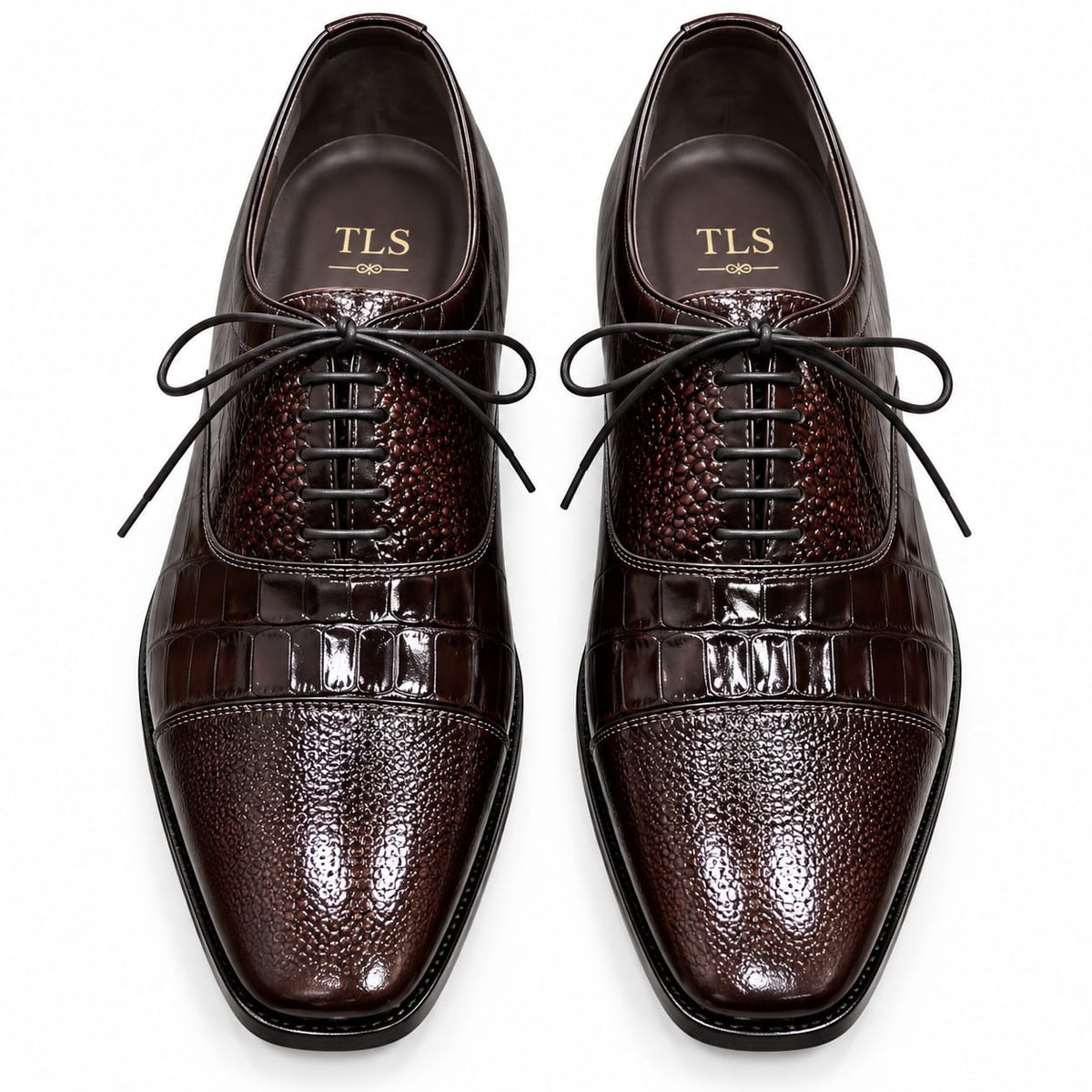 Premium Dark Brown Leather Lace up  Oxford Shoes for Men – Handmade Genuine Leather | TLS