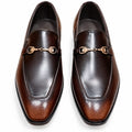 Premium Brown Mild Embossed Leather Loafers for Men – Handmade | TLS