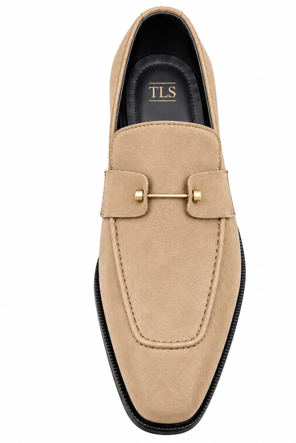 Premium Beige Suede Leather Horsebit Loafers for Men – Handmade Genuine Leather|TLS