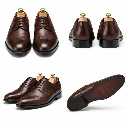 Men’s Oxford Shoes – Genuine Leather Formal Dress Shoes (Handmade Premium)