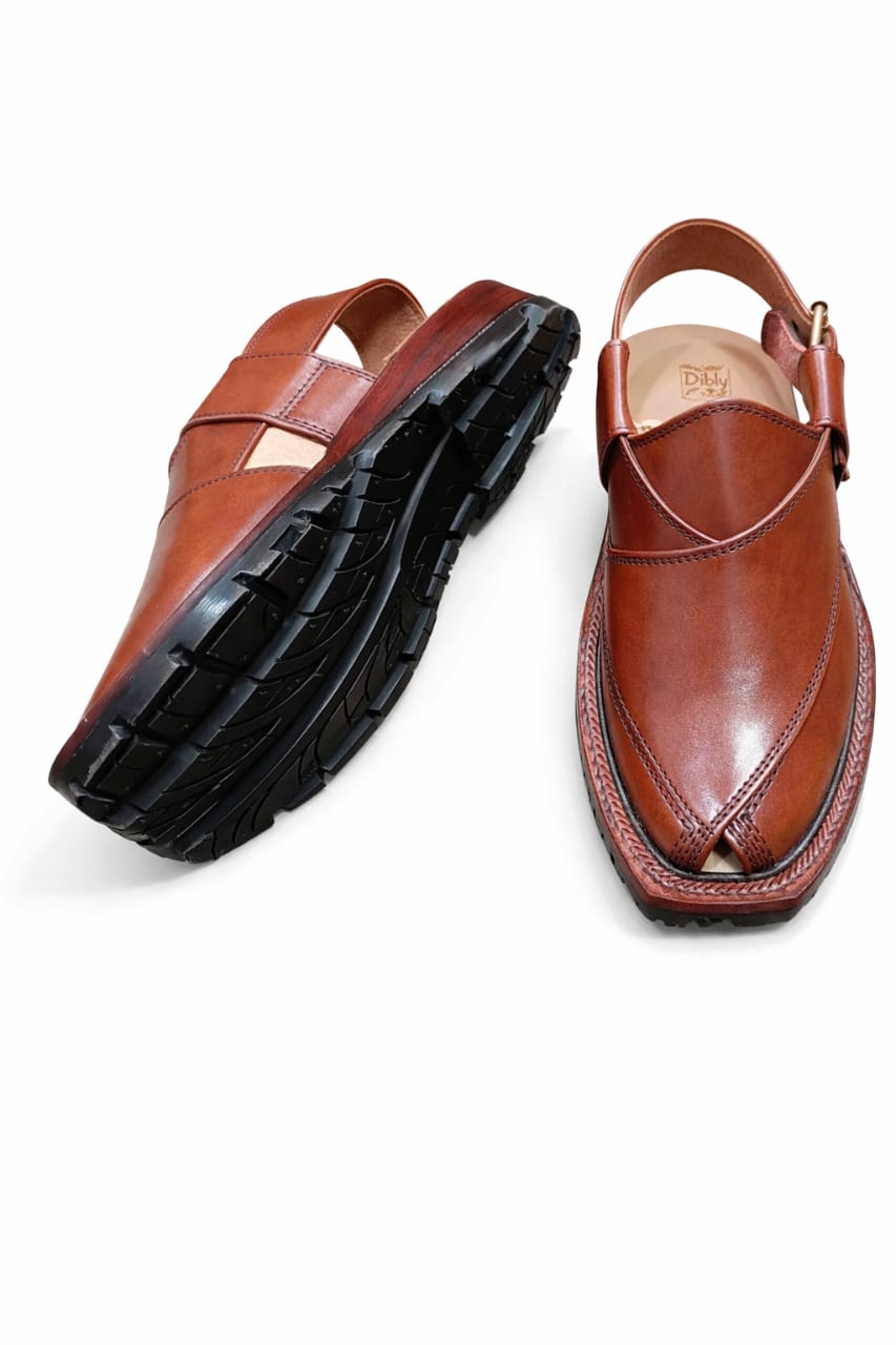 Peshawari Narozi Chappal – Genuine Leather Double Sole (Handmade)