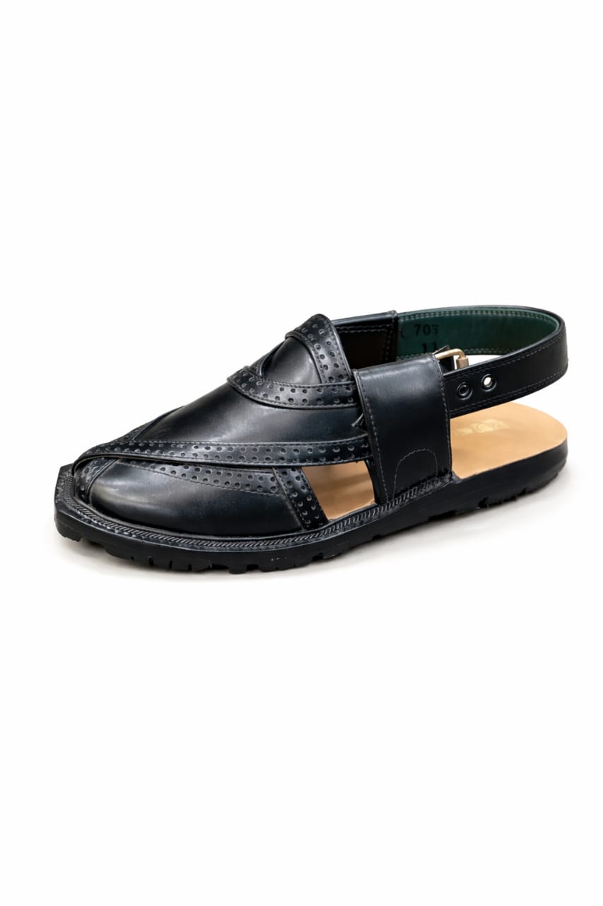 Peshawari Extra Stitch Narozi Chappal – Genuine Leather Double/Single Sole (Handmade)