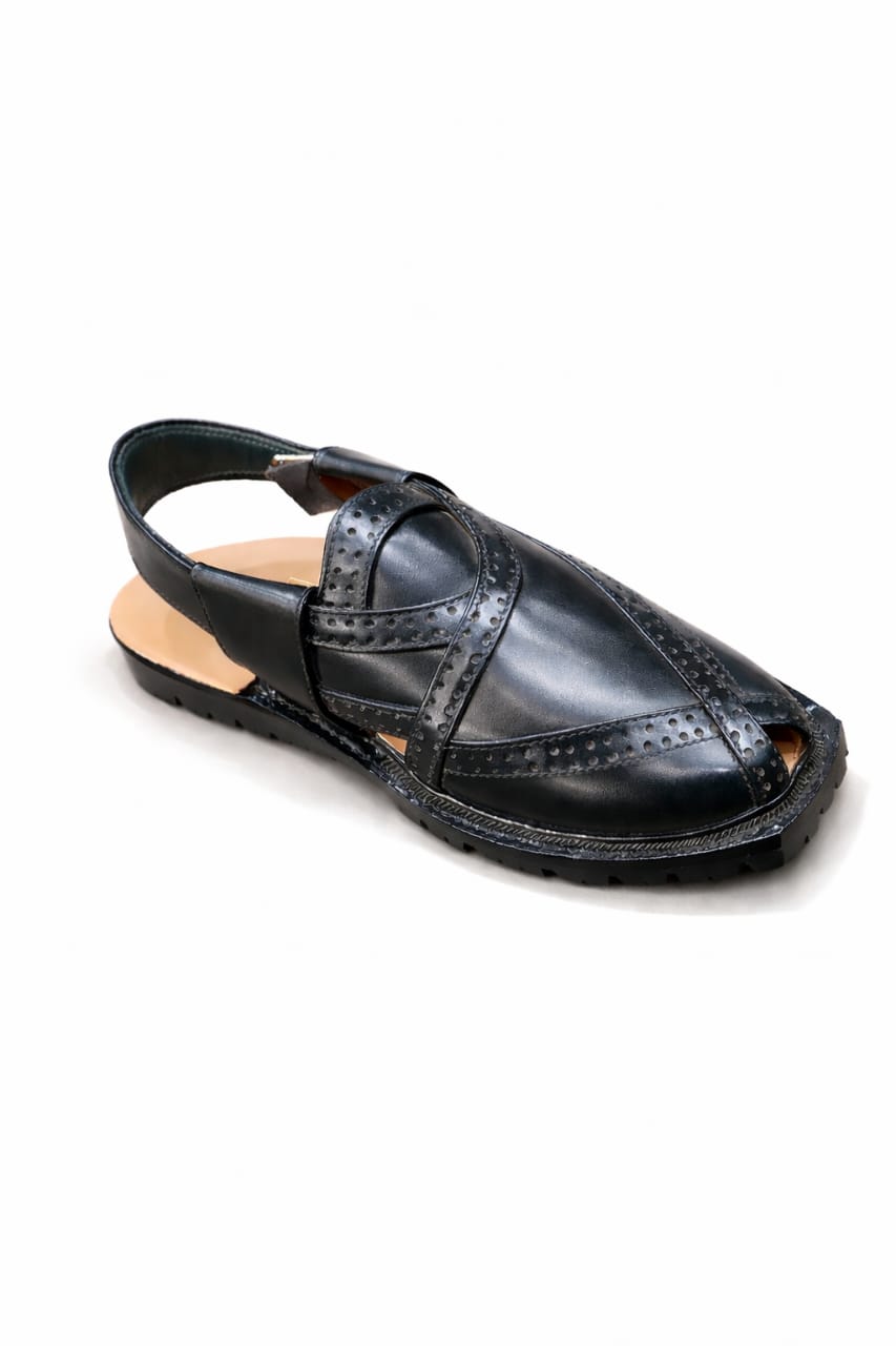 Peshawari Extra Stitch Narozi Chappal – Genuine Leather Double/Single Sole (Handmade)
