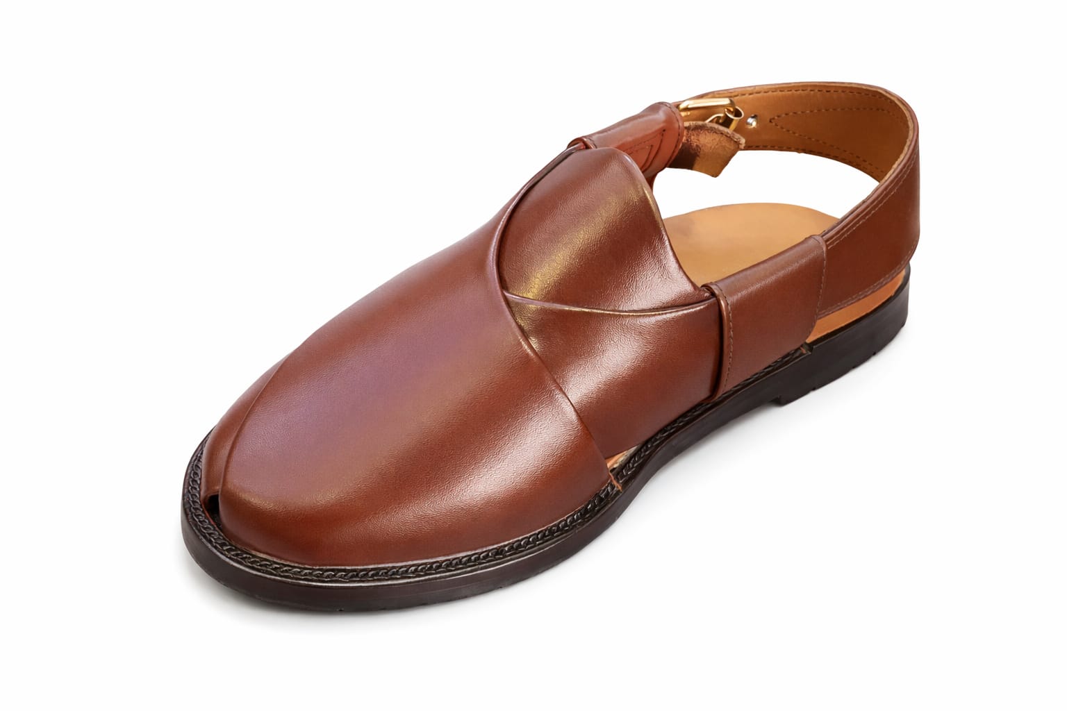 Premium Peshawari Norozi Chappal – 100% Genuine Leather (Single Sole)