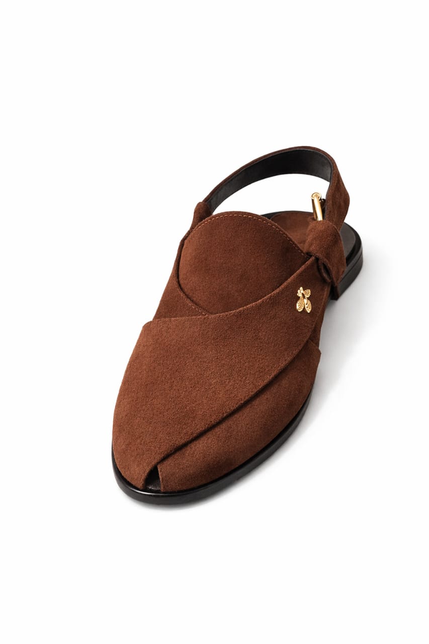 Premium Suede Leather Peshawari Chappal – Handmade Comfort Fit