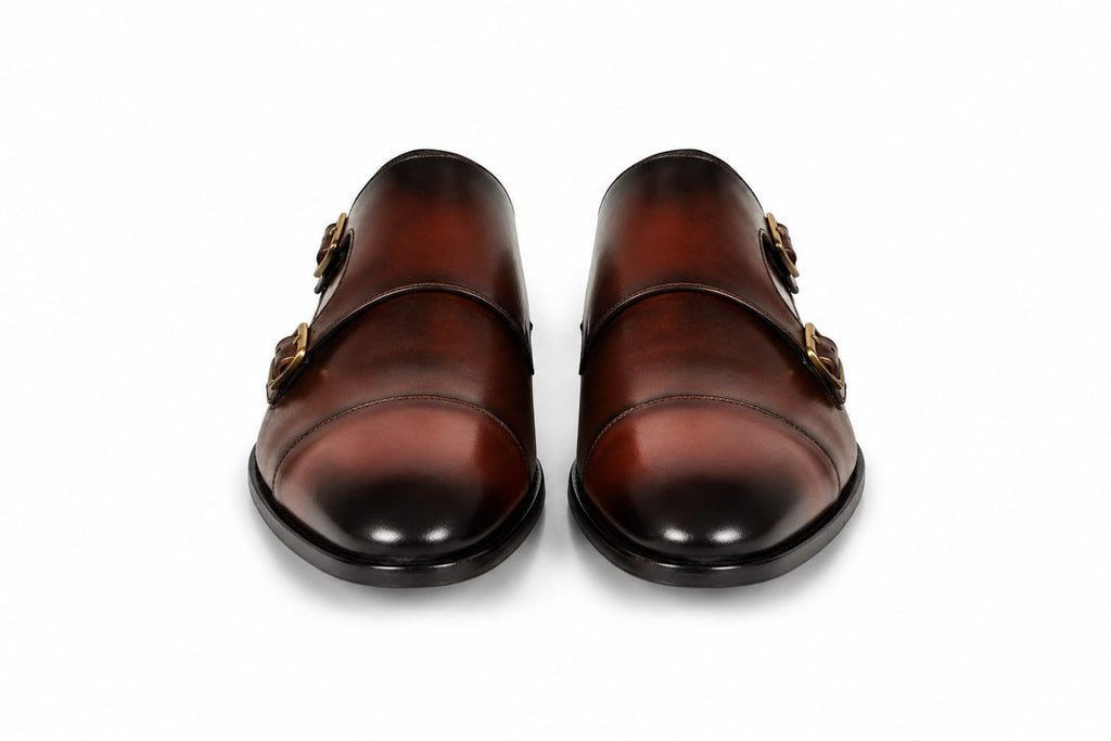 Premium Double Monk Strap Shoes – Genuine Leather (Formal Wear)