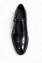 Premium Double Monk Strap Shoes – Genuine Leather (Formal Wear)