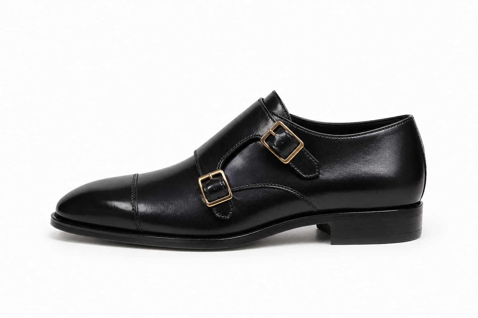 Premium Double Monk Strap Shoes – Genuine Leather (Formal Wear)