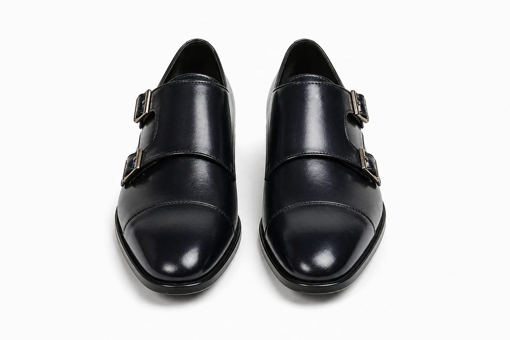 Premium Double Monk Strap Shoes – Genuine Leather (Formal Wear)