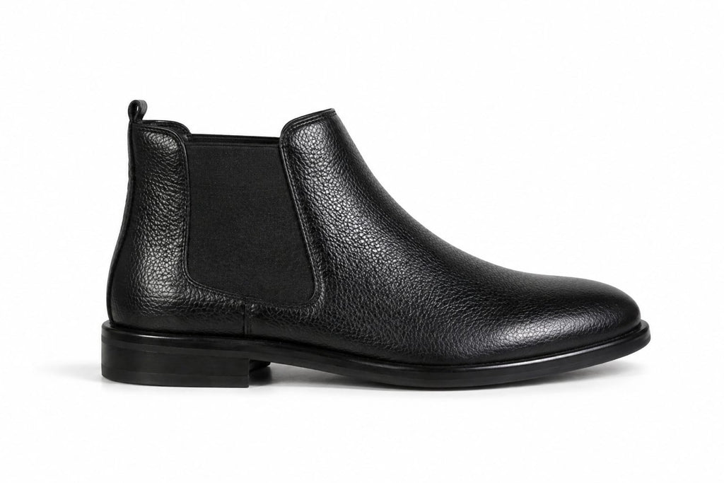 Chelsea Leather Boots for Men – Textured Premium Slip-On (Classic & Modern Style)