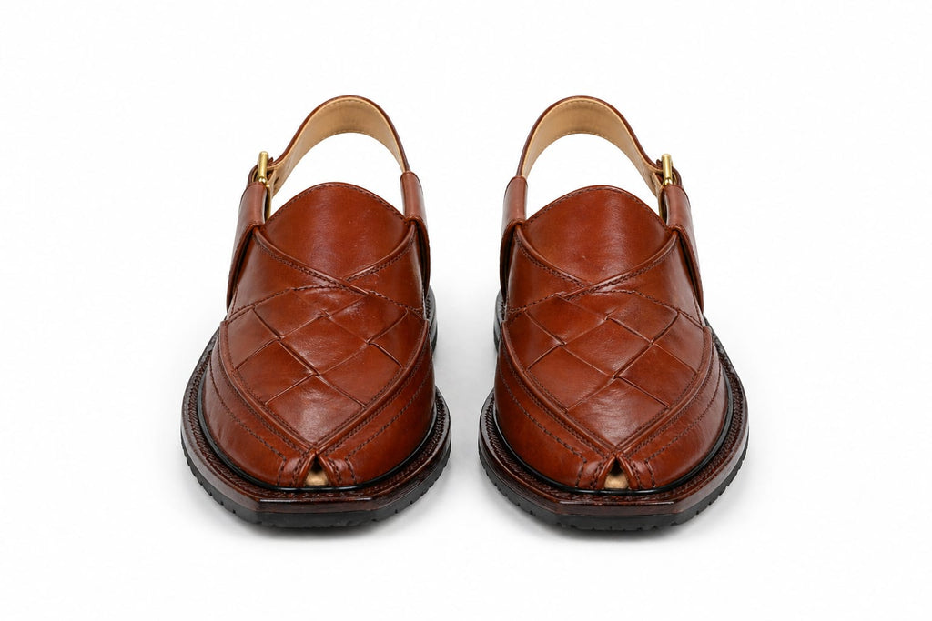 Peshawari Cut Style Narozi Chappal – Genuine Leather Double/Single Sole (Handmade)