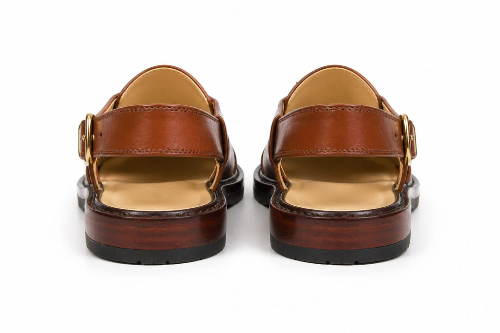 Peshawari Cut Style Narozi Chappal – Genuine Leather Double/Single Sole (Handmade)