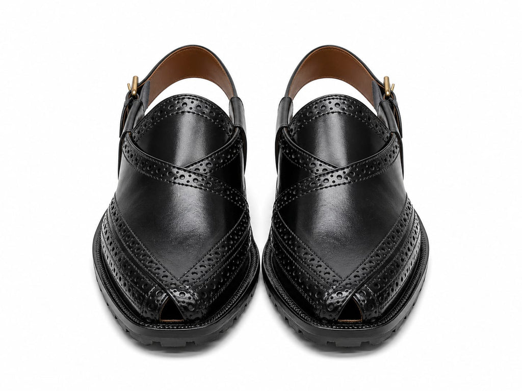 Peshawari Extra Stitch Narozi Chappal – Genuine Leather Double/Single Sole (Handmade)