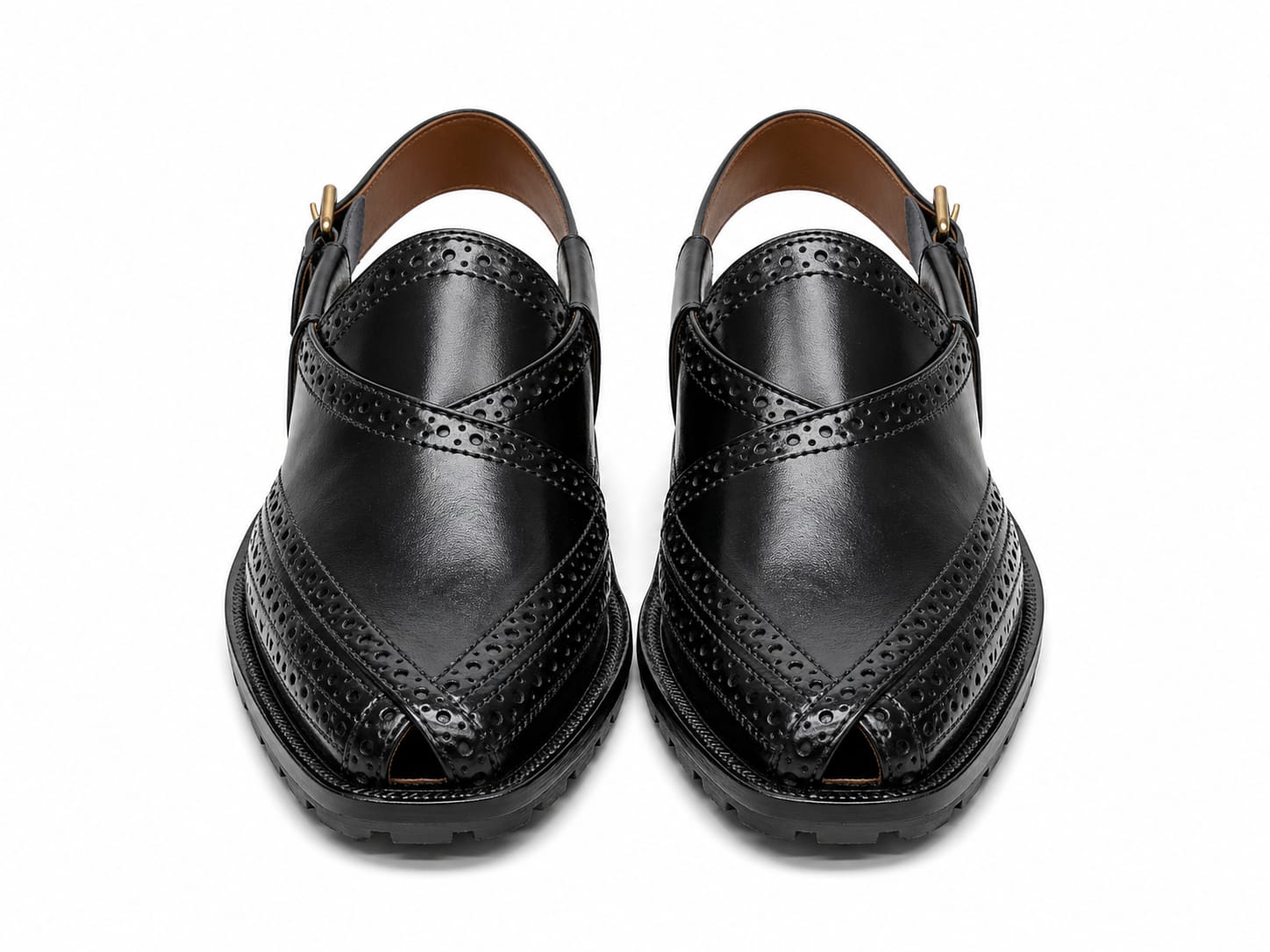 Peshawari Extra Stitch Narozi Chappal – Genuine Leather Double/Single Sole (Handmade)
