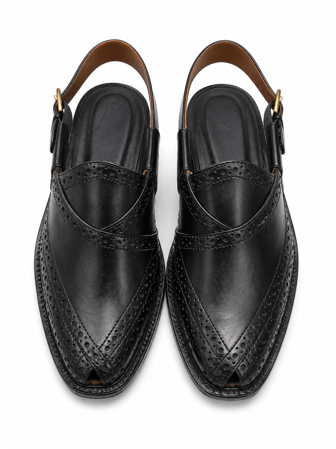 Peshawari Extra Stitch Narozi Chappal – Genuine Leather Double/Single Sole (Handmade)