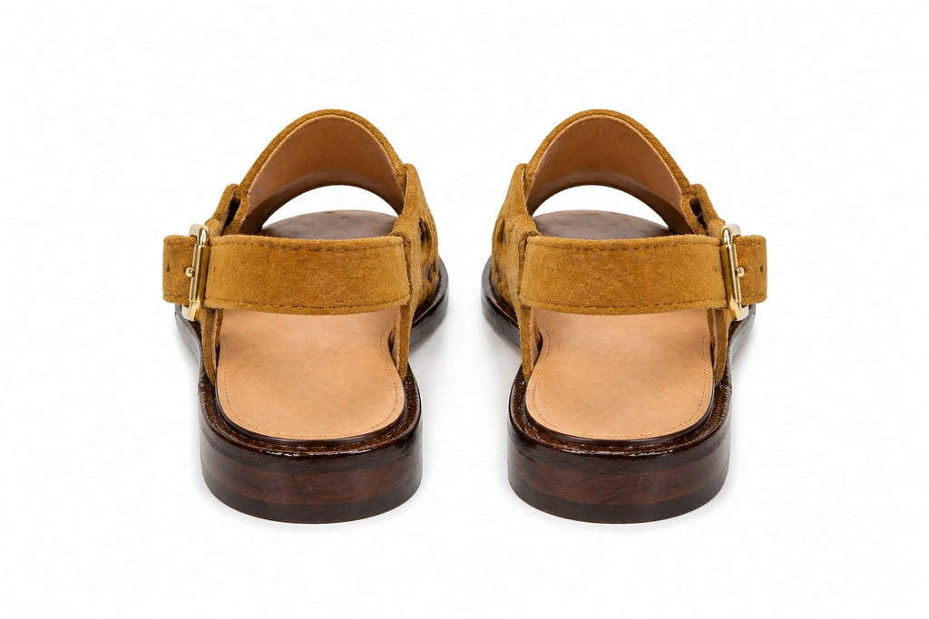 Premium Suede Leather Peshawari Chappal – Handmade Comfort Fit