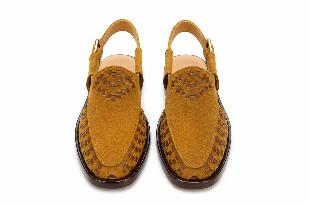 Premium Suede Leather Peshawari Chappal – Handmade Comfort Fit