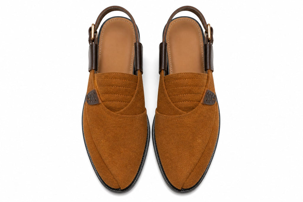 Premium Suede Leather Peshawari Chappal – Handmade Comfort Fit