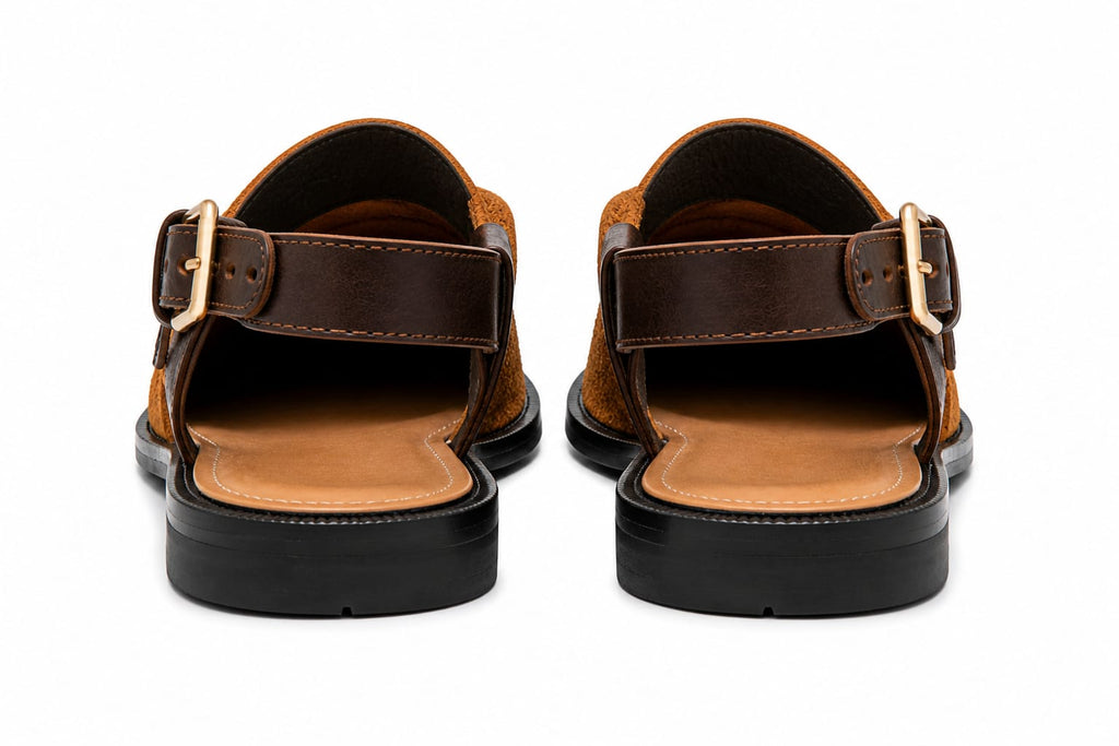 Premium Suede Leather Peshawari Chappal – Handmade Comfort Fit