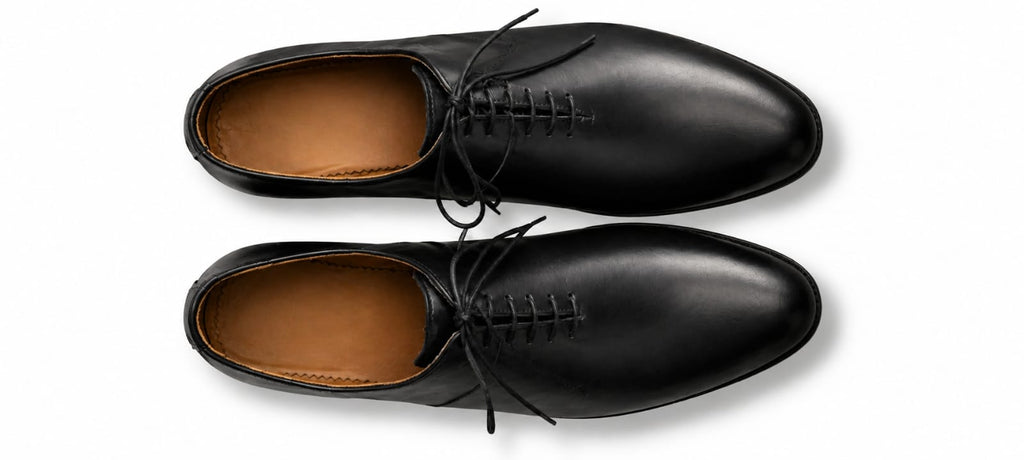Premium Plain Toe Oxford Shoes – 100% Genuine Full Grain Leather (Leather Sole)