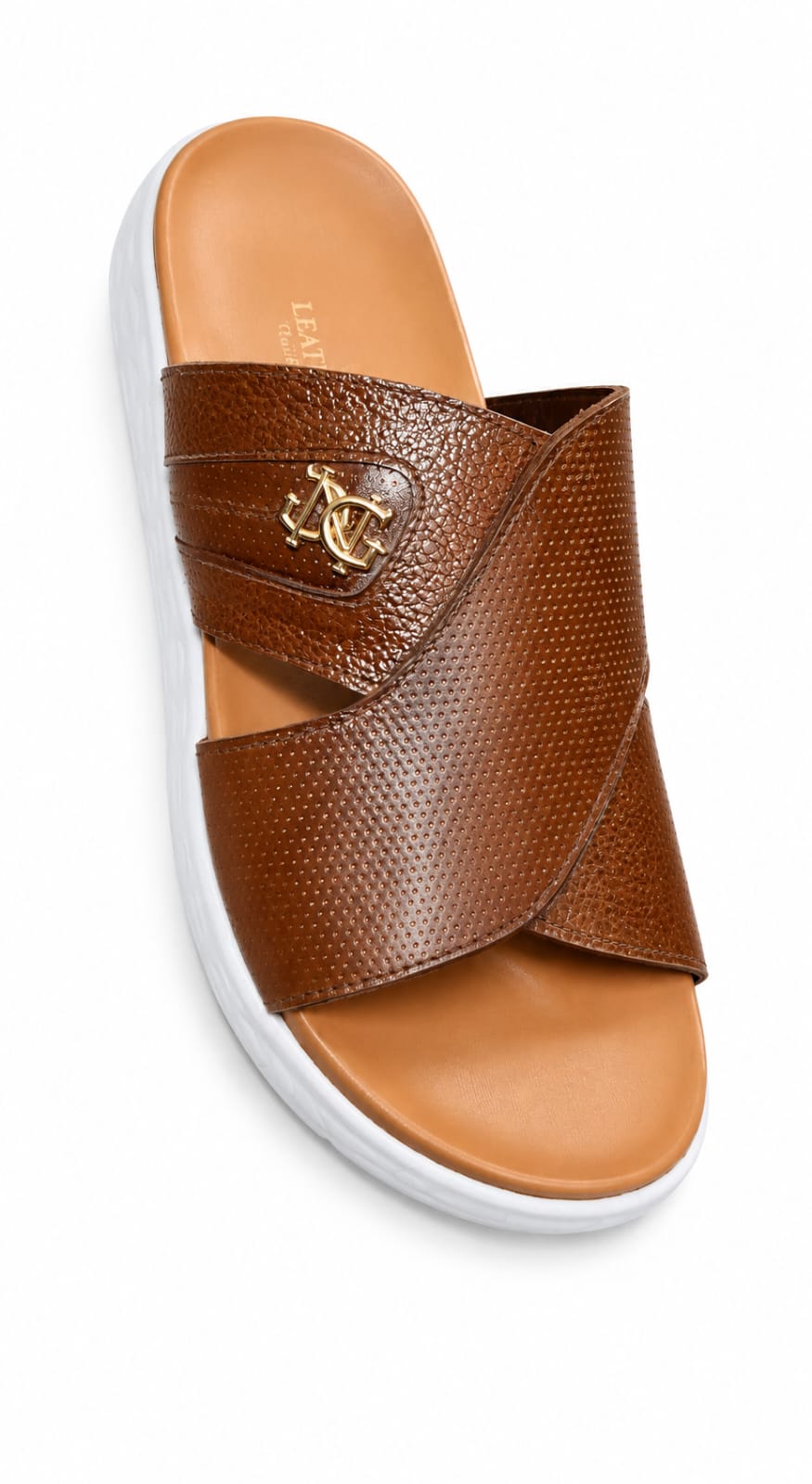 Premium Leather Slippers – Soft Cushion Comfort (Daily Wear)