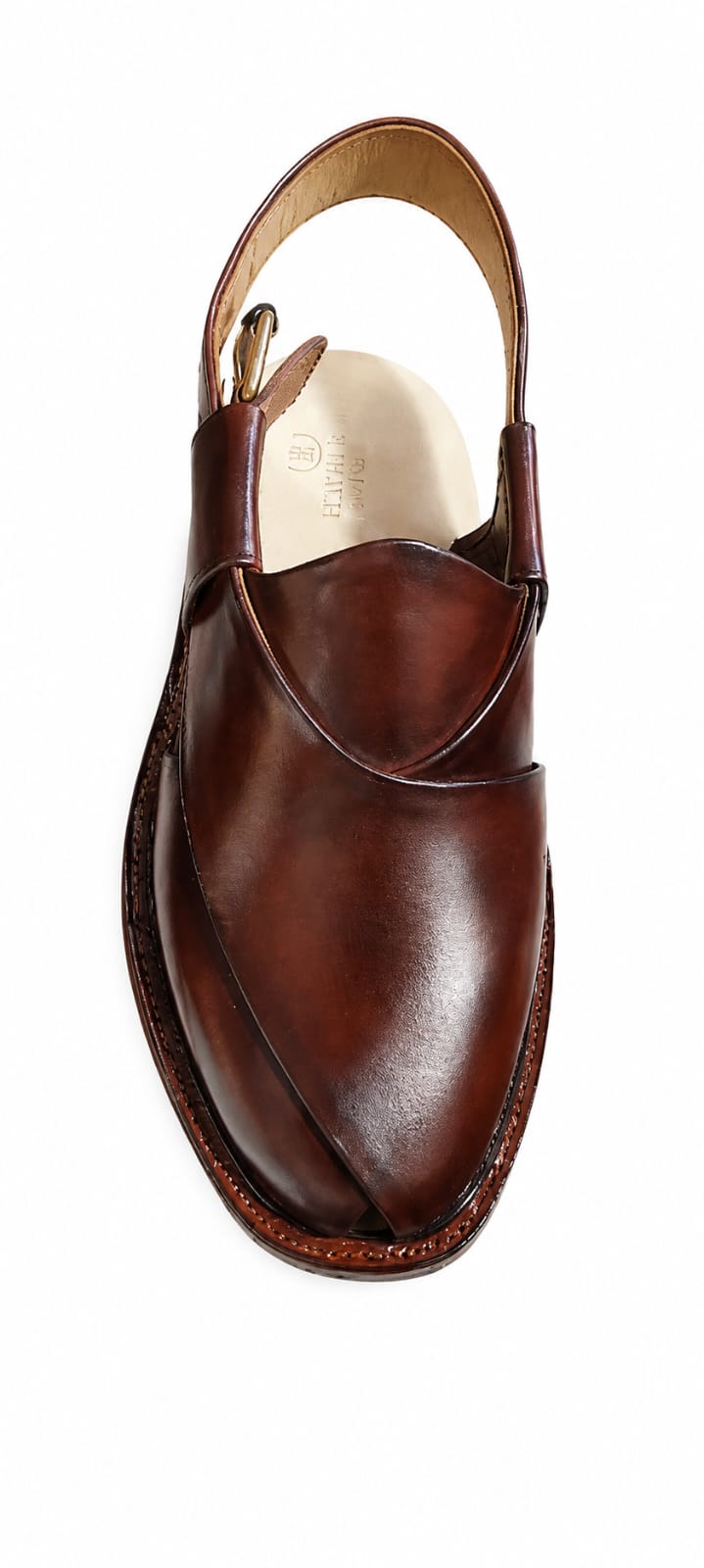 Peshawari Narozi Chappal – Genuine Leather Single Sole (Handmade)