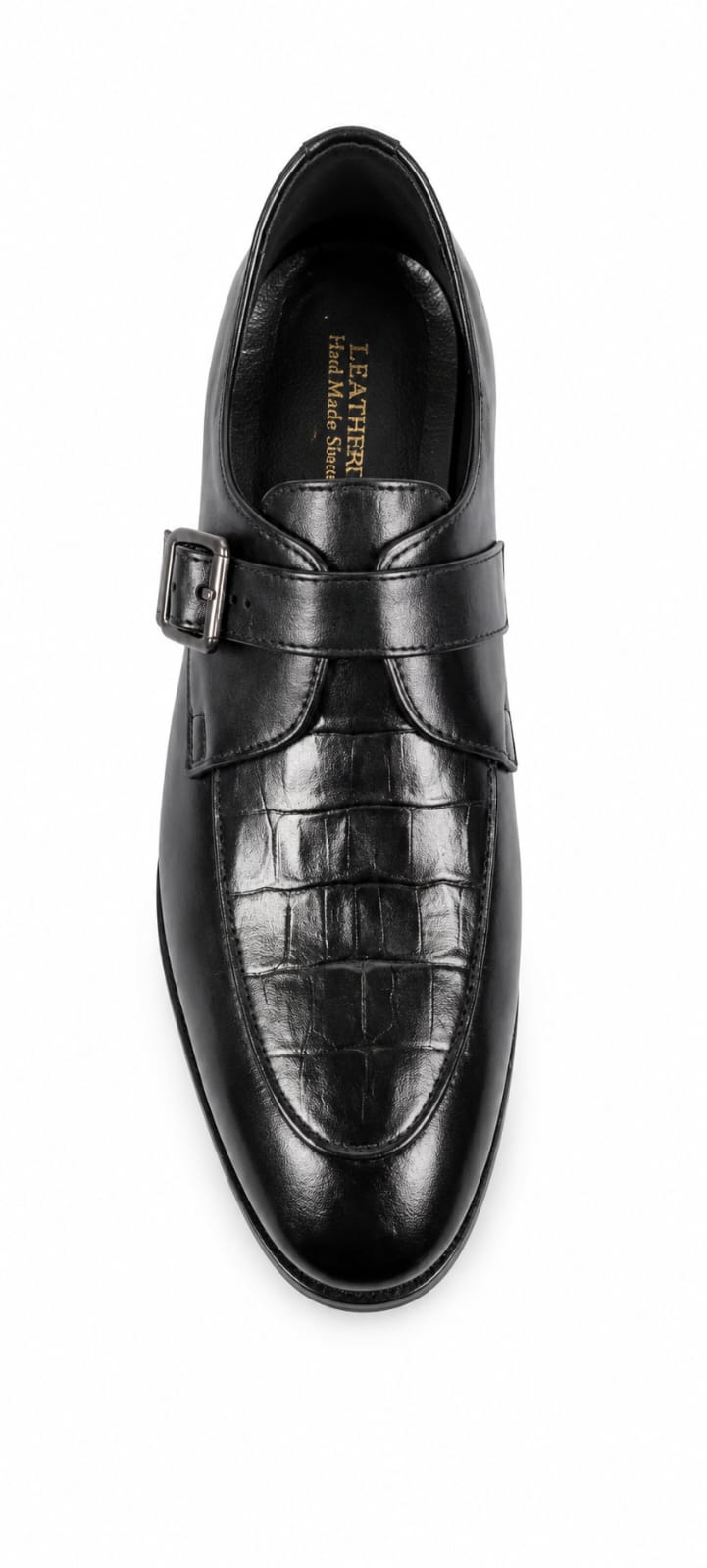 Midnight Python Leather  Monk Strap Shoes – Genuine Leather (Formal Wear)