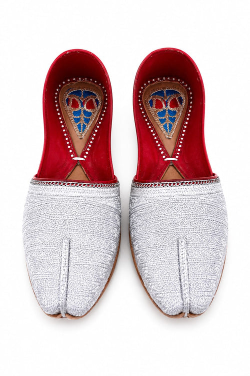 Khussa Tilla Fancy Leather (Customized)– Gold & Silver Embroidery (Premium Handmade)