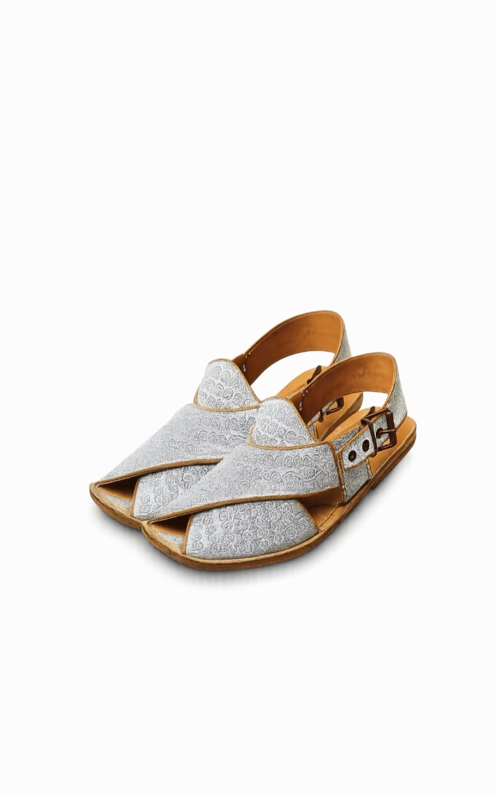 Fancy Peshawari Kohati Special Tilla Work Kheri –(Customized) Handmade Traditional Leather Sandal