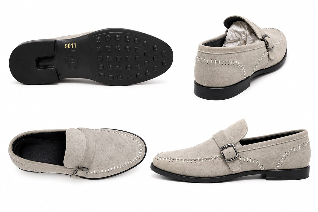 Premium Tan Suede Driving Loafers – Handcrafted Casual Slip-On Shoes for Men