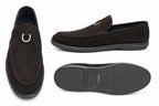 Premium Olive Suede Driving Loafers – Handcrafted Casual Slip-On Shoes for Men