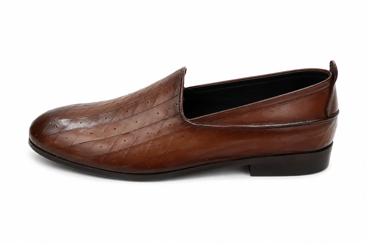 Classic Genuine Leather Loafers – Khussa Style Slip-On (Comfort Fit)