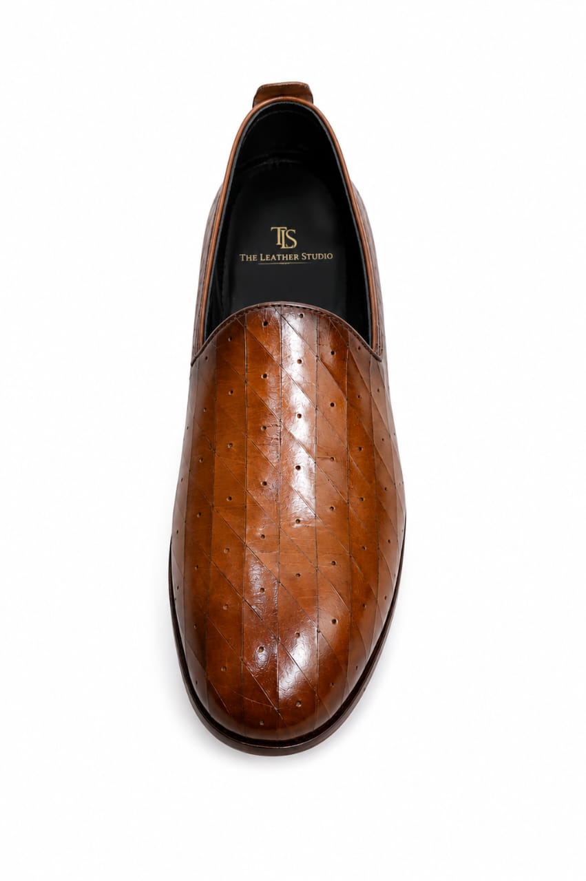 Classic Genuine Leather Loafers – Khussa Style Slip-On (Comfort Fit)