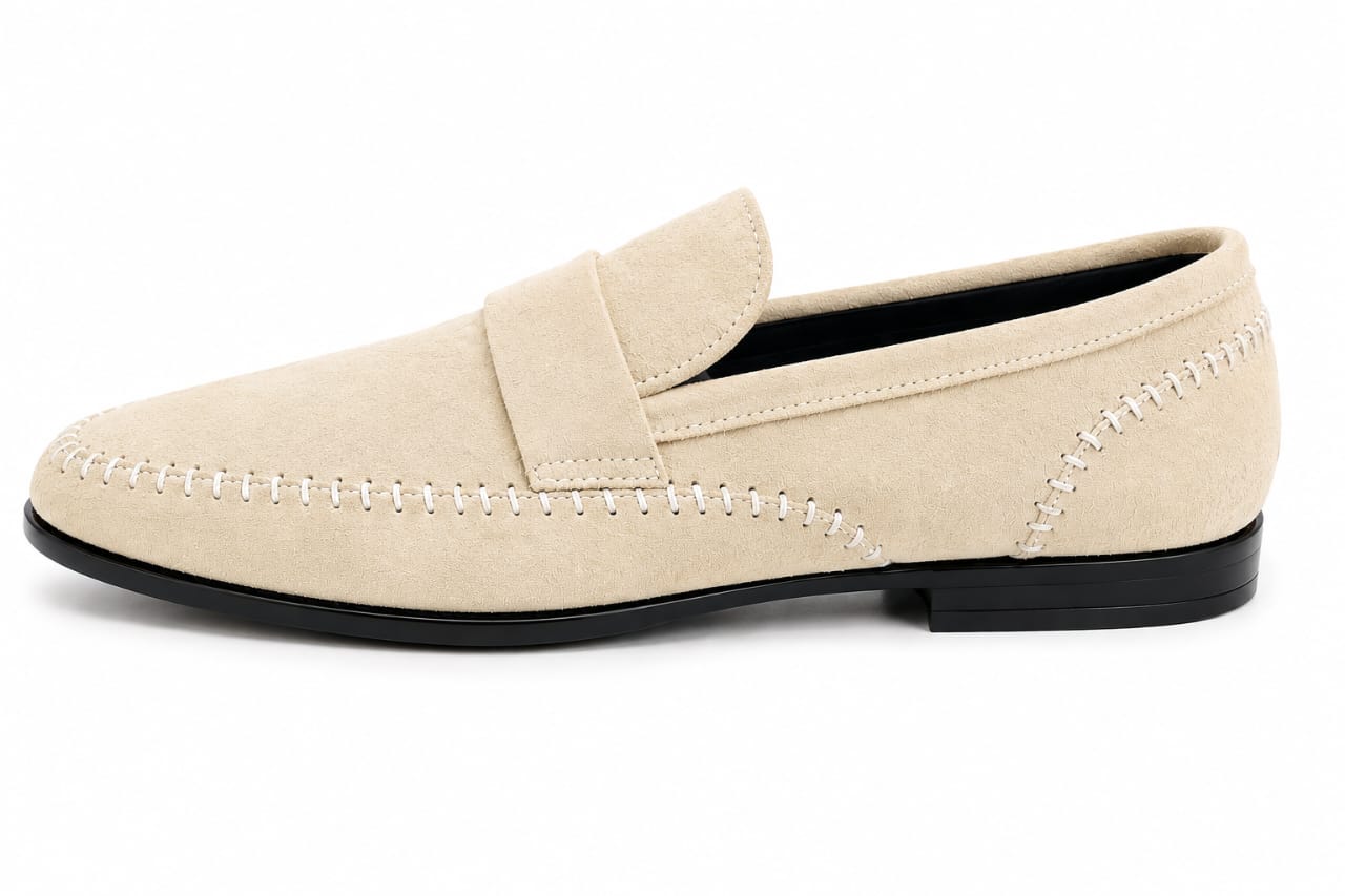 Premium Tan Suede Driving Loafers – Handcrafted Casual Slip-On Shoes for Men